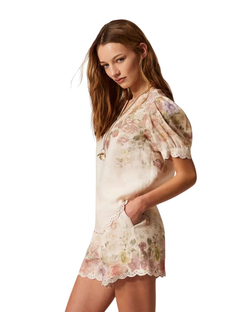 Twinset Blusa con stampa floreale
