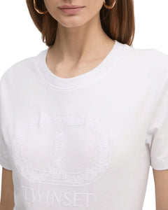 Twinset T-shirt con ricamo logo
