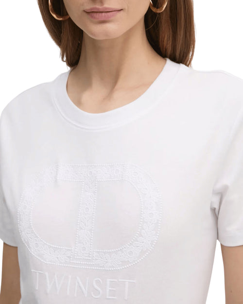 Twinset T-shirt con ricamo logo