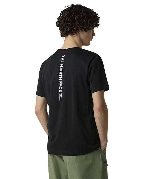 The North Face T-shirt vertical logo in cotone