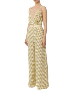 Elisabetta Franchi Tuta logo in georgette