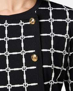 Elisabetta Franchi maglia cardigan jacquard logo