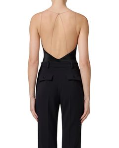Elisabetta Franchi Body in lycra e tulle