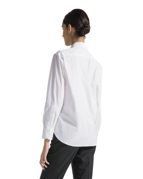 Seventy Camicia in cotone con spilla gioiello