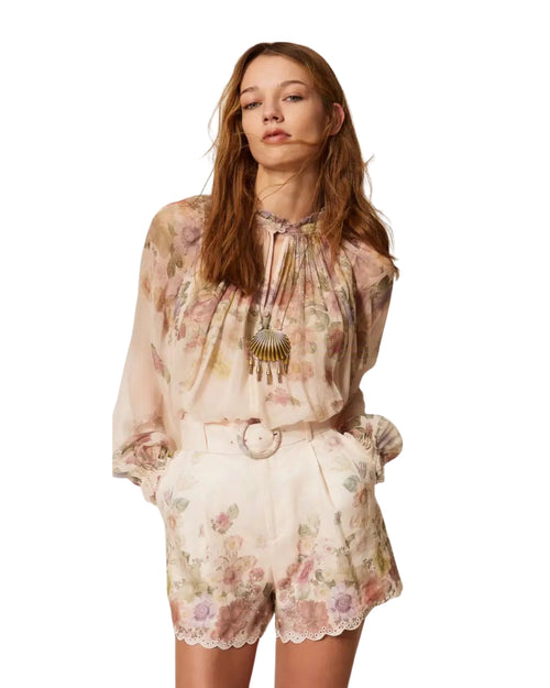 Twinset Blusa con stampa floreale