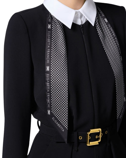 Elisabetta Franchi Tuta con foulard pois