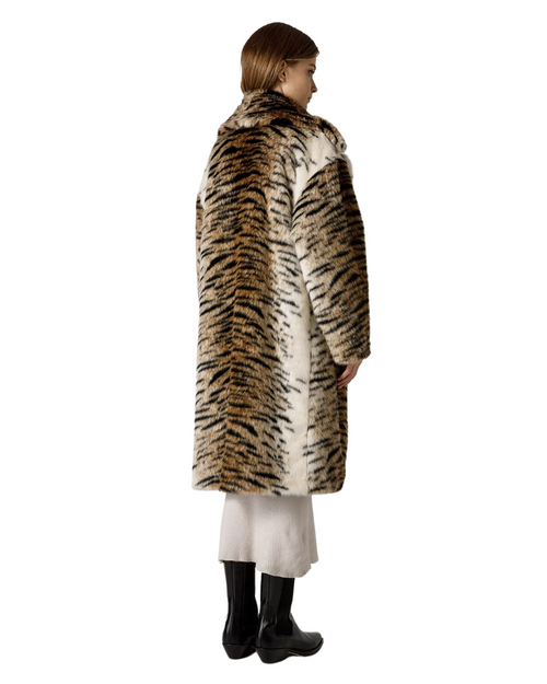 Cappotto Seventy in eco pelliccia animalier