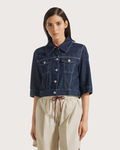 19.70 By Seventy Giacca cropped in denim