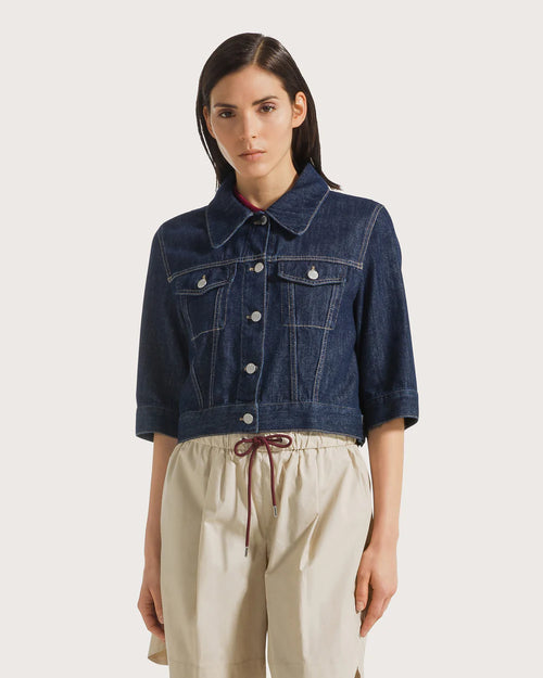 19.70 By Seventy Giacca cropped in denim