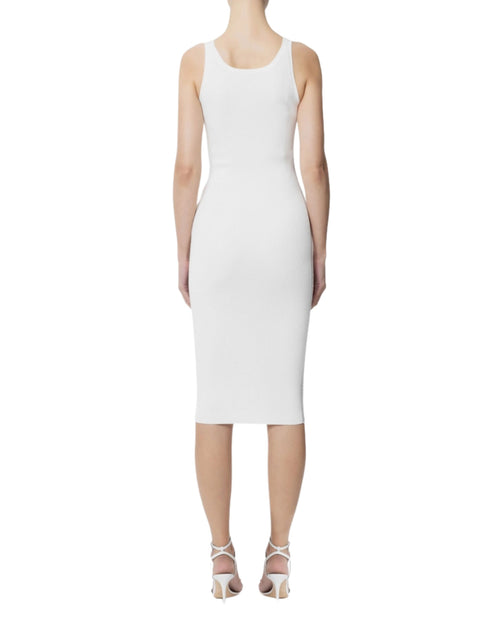 Elisabetta Franchi abito in maglia con inserti in tulle