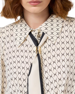 Camicia crop con foulard CA08746E2