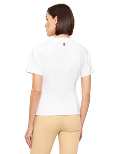 Elisabetta Franchi T-shirt bustier con bottoni