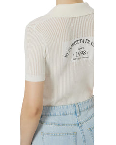 Elisabetta Franchi Polo in maglia con stampa logo