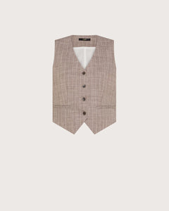 Seventy Gilet gessato in misto lino