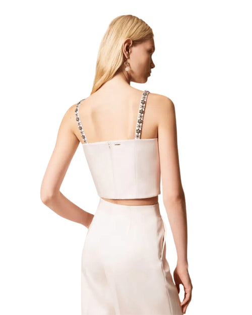Twinset Top gioiello in duchesse