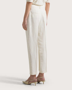 Seventy Pantalone carrot fit in misto lino