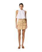 Elisabetta Franchi Camicia in cotone con pieghe