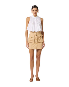 Elisabetta Franchi Camicia in cotone con pieghe