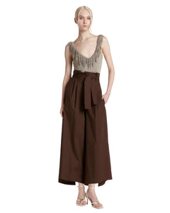 Simona Corsellini Body in lurex con frange