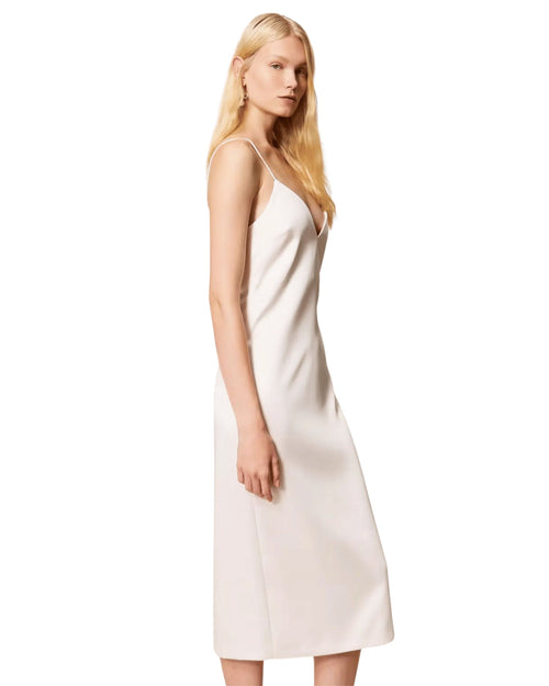 Twinset Abito scollo cuore in duchesse