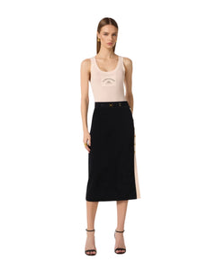 Elisabetta Franchi Top in maglia con stampa logo