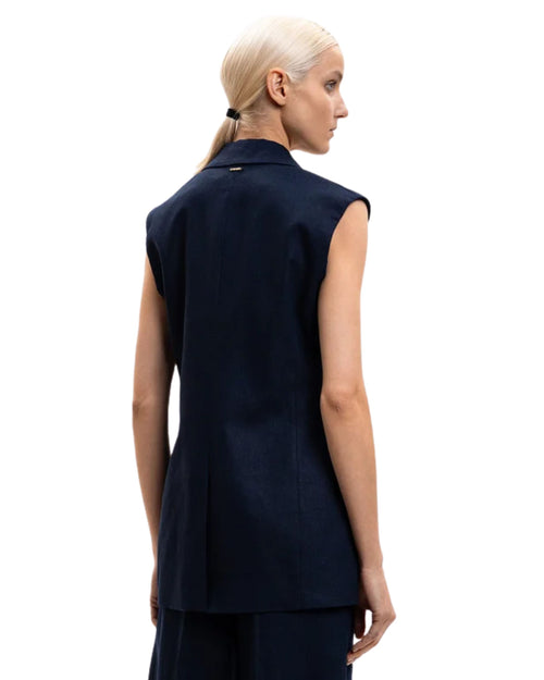 Twinset Gilet sartoriale con ricamo floreale