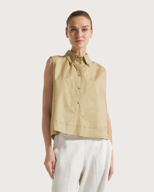 Seventy Camicia smanicata in cotone stretch