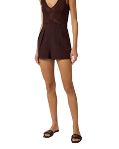 Elisabetta Franchi Short in crêpe con pinces