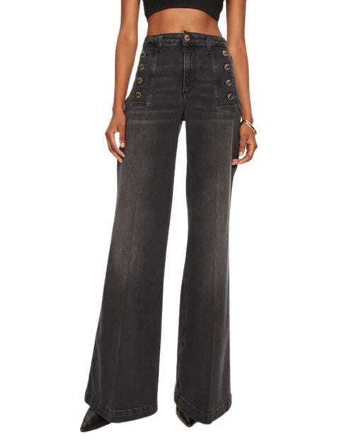 Jeans vita alta con borchie DS0011