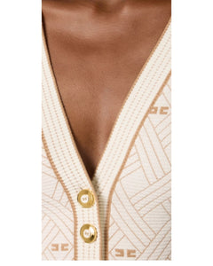 Elisabetta Franchi Cardigan logo crop