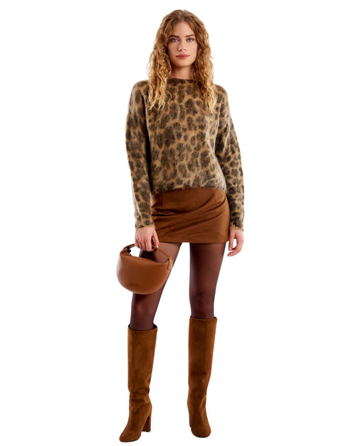 Maglia animalier in misto lana 33016S