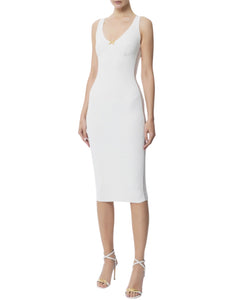 Elisabetta Franchi abito in maglia con inserti in tulle