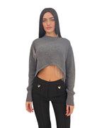 Maglia cropped in lana e cashmere A24CPMGE14