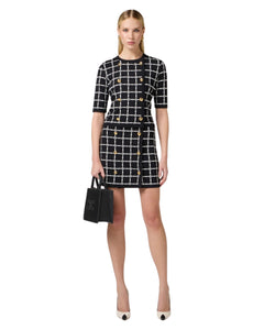 Elisabetta Franchi maglia cardigan jacquard logo