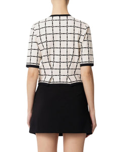 Elisabetta Franchi maglia cardigan jacquard logo