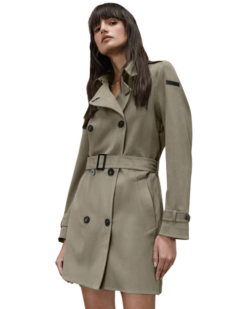 Trench elegante in eco suede W24580