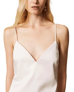 Twinset Abito scollo cuore in duchesse