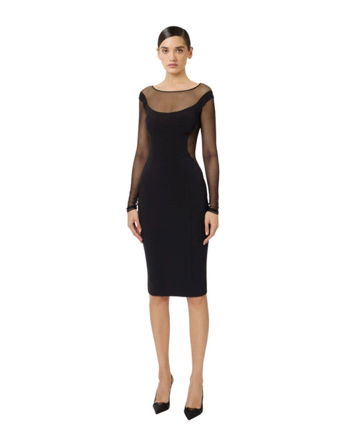 Elisabetta Franchi abito in crêpe e tulle