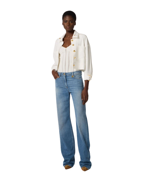 Elisabetta Franchi Jeans vita bassa a palazzo