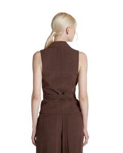 Simona Corsellini Top Gilet con fibbia