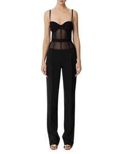 Elisabetta Franchi Tuta bustier in crêpe