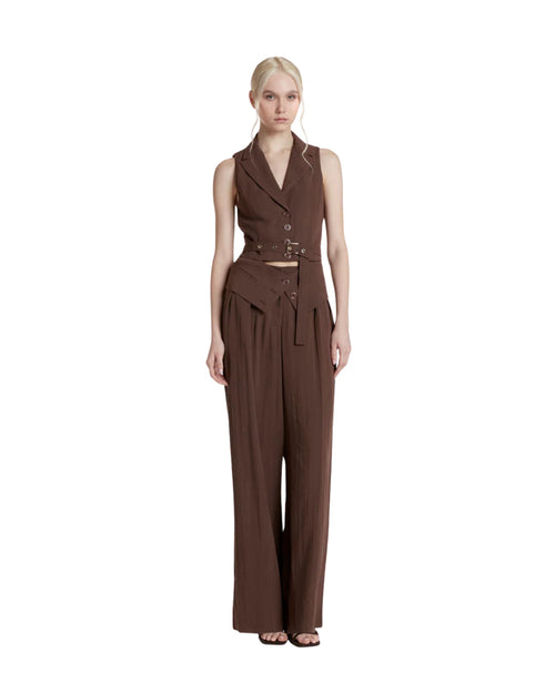 Simona Corsellini Top Gilet con fibbia