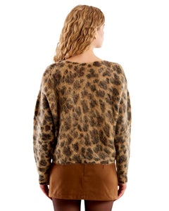 Maglia animalier in misto lana 33016S