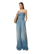 Elisabetta Franchi tuta corsetto denim