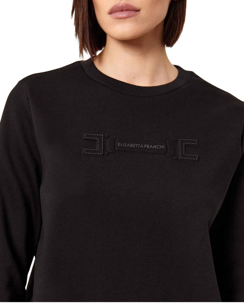 Elisabetta Franchi felpa con logo in rilievo