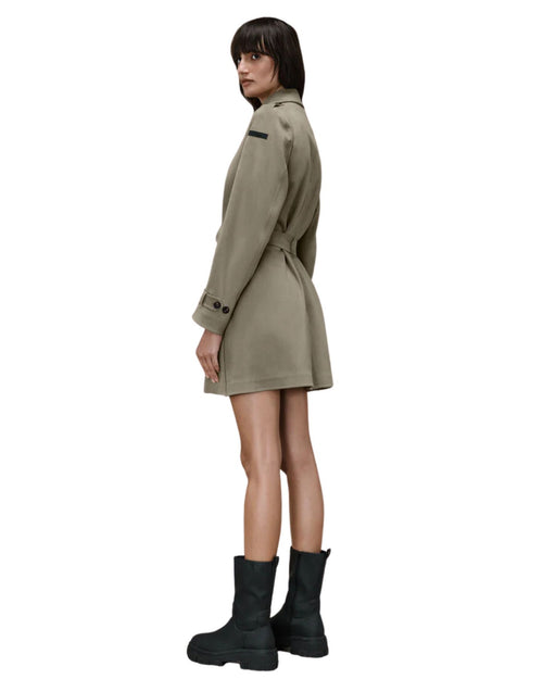 Trench elegante in eco suede W24580