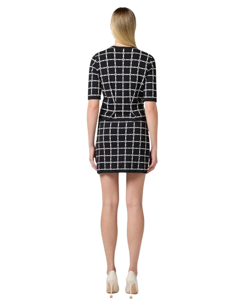 Elisabetta Franchi maglia cardigan jacquard logo