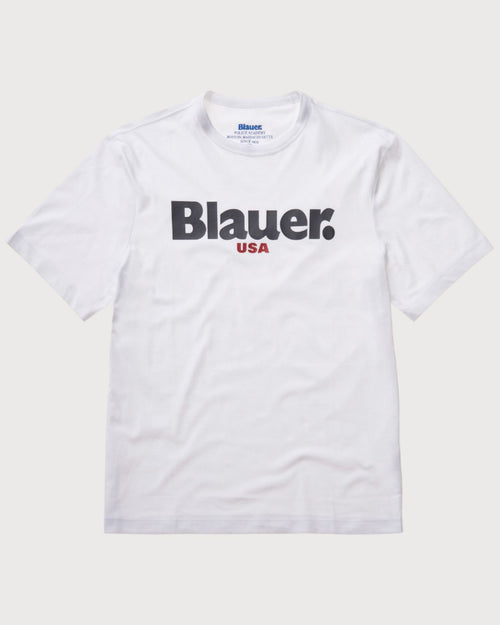 Blauer T-Shirt Stampa Logo 24SBLUH02564 004547