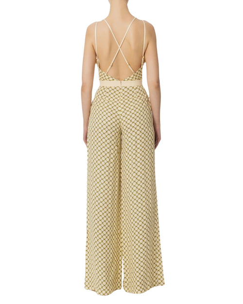 Elisabetta Franchi Tuta logo in georgette