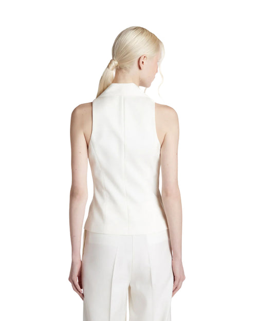 Simona Corsellini Gilet con bottoni colore oro